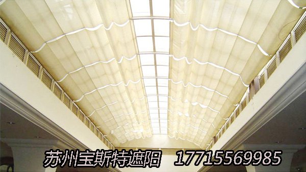 法国进口FTS电动天棚帘双电机卷轴式天棚帘大型玻璃顶