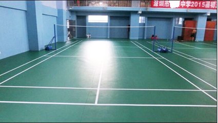 深圳羽毛球馆专用PVC胶地板耐磨防滑羽毛球PVC胶地板