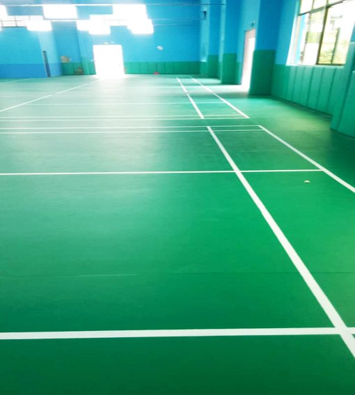 深圳周边耐磨防滑PVC胶地板批发羽毛球馆专用PVC胶地板厂家