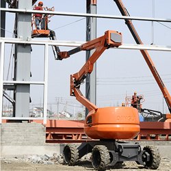 供应钢结构搭建用高空作业车，曲臂式高空作业平台租赁公司