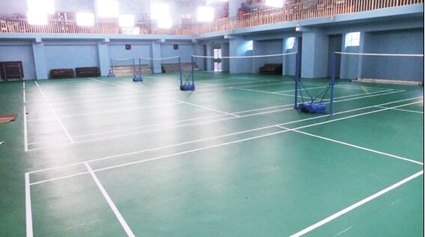 深圳防滑减震羽毛球馆专用PVC胶地板专业运动场地指定地板