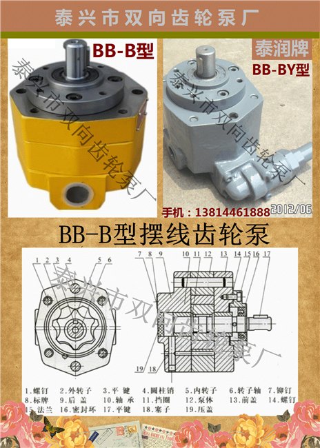 热销BB-B40N,BB-B50N,BB-B63摆线齿轮油泵