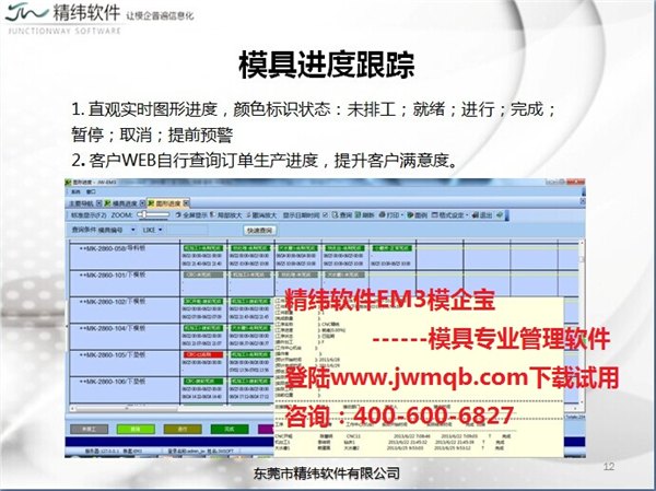 精纬软件模企宝-专业模具生产管理软件ERP提升模具交期