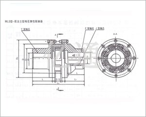 LMS型双法兰型梅花形弹性联轴器