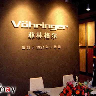 重庆形象墙钛金水晶字批发