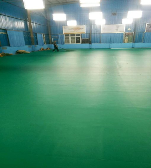 深圳羽毛球PVC胶地板移动式防滑4.5mm羽毛球PVC胶地板