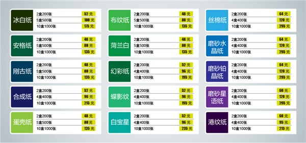四凡特种纸名片