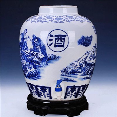 辽宁散装瓷器白酒坛生产厂家手绘青花陶瓷酒坛批发价格