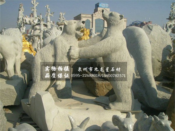 动物石雕图片 石雕动物样式 动物园  八哥石雕景观