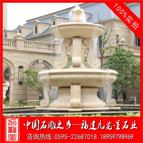 石雕流水盆 石雕喷泉水盆 大理石喷水池 做工精美