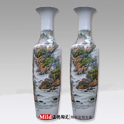 景德镇陶瓷大花瓶青花瓷大花瓶手绘陶瓷大花瓶