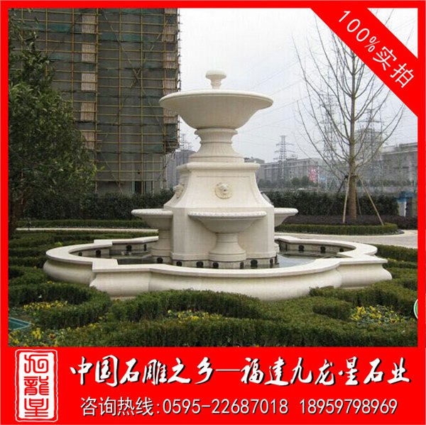 供应石材喷水池 石雕喷泉 住宅小区入口跌水钵