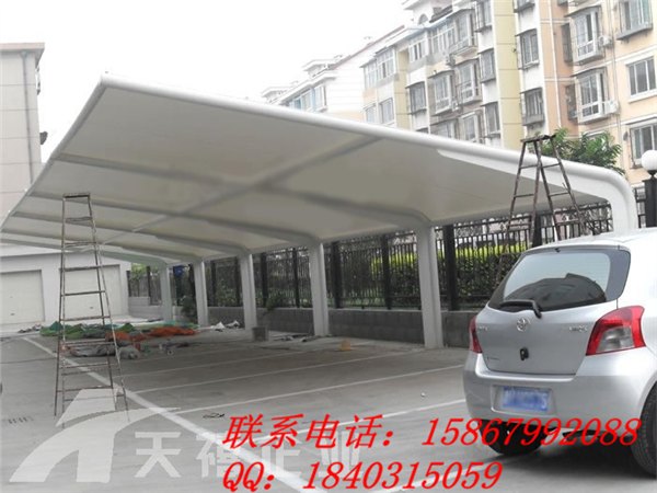 膜结构停车棚厂家直供浙江天禧厂家专供智能充电停车棚