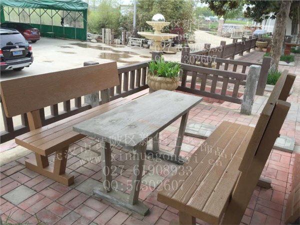 仿木桌椅板凳 户外水泥仿木桌椅模具 仿树皮桌模具