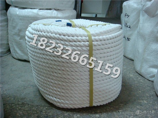 4-18mm 编织锦纶绳安全绳?三股绳16mm白色6股锦纶绳 