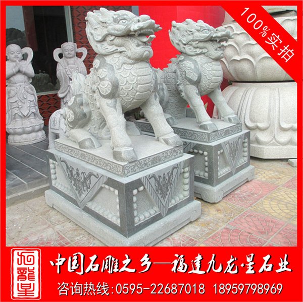 惠安石雕麒麟 石材仿古麒麟 麒麟雕刻厂家