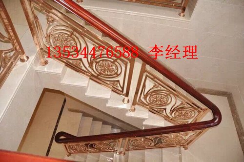 贵阳市钛金欧式镂空雕花荷花不锈钢楼梯扶手 豪华酒店装饰栏杆 KTV护栏