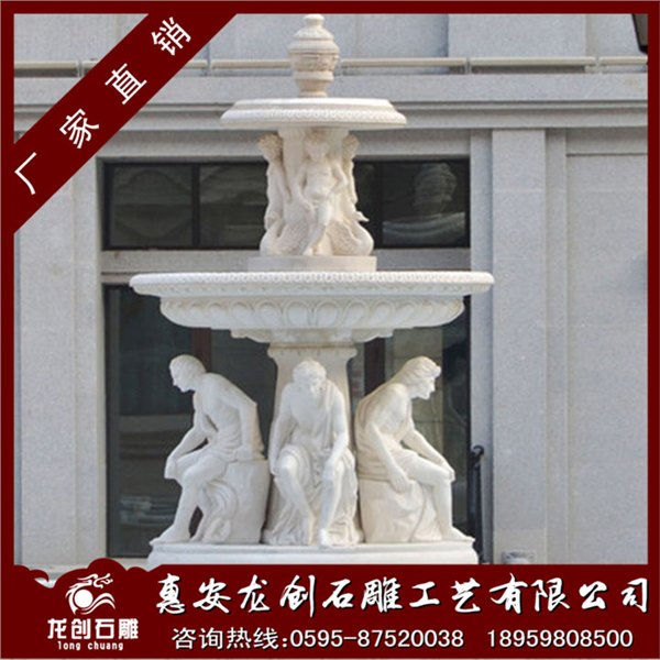 生产加工石雕水钵 石雕跌水钵 人物水钵雕刻