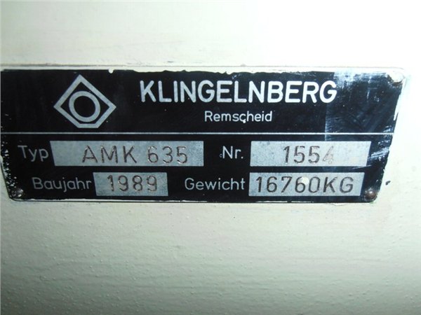 出售克林貝爾KLINGELNBERG.AMK635弧齒銑.1989年