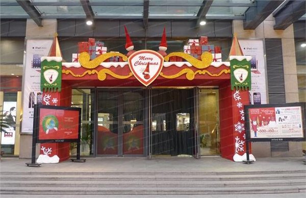 南宁商场迎新门头布置谁家好 、南宁活动门头装饰谁家好