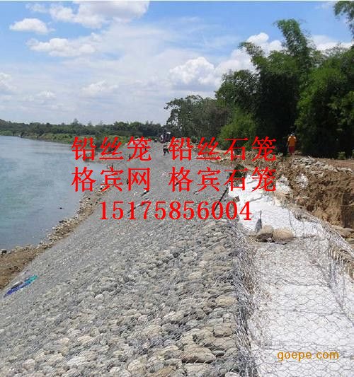 河堤抛石护岸铅丝笼  装鹅卵石铅丝笼生态护坡