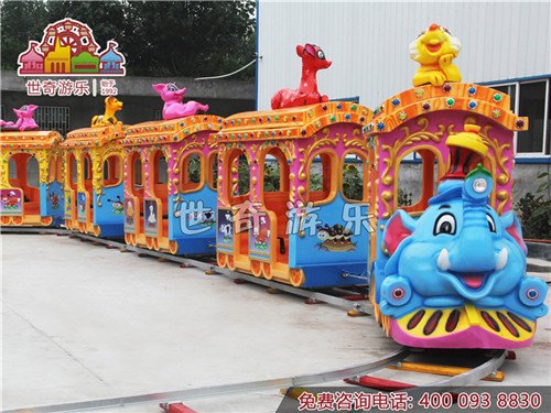 儿童游乐设备轨道大象火车 公园广场游乐设备有轨小火车