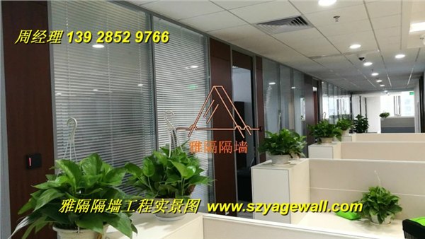 深圳双层玻璃隔断 
