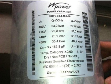UHPC-33.4-480-3P 进口电容器