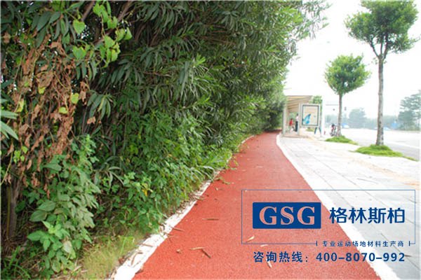 透水彩石路径 具有高耐磨度色彩鲜艳 