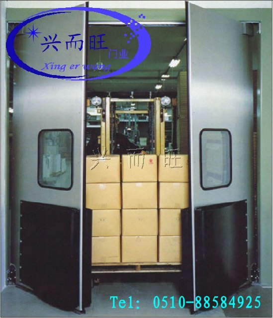 兴而旺门业厂家批发自由门、防撞门、撞击门、等精品