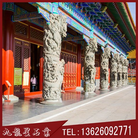 青石缠龙柱 石龙柱加工 惠安青石龙柱