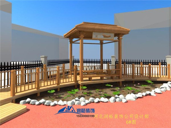 防腐木长廊 阳台防腐木地板