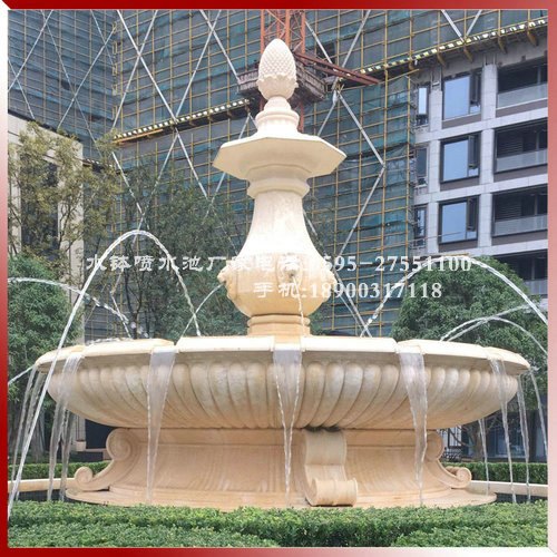 供应房地产石雕水钵大理石水钵喷泉