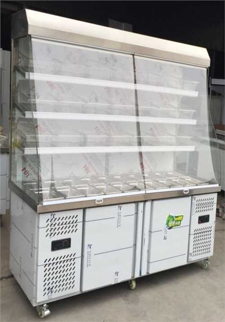 杨国福麻辣烫冷柜滨州美科麻辣烫展示柜采购