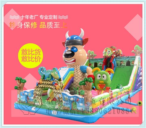 厂家低价促销儿童游乐滑梯充气跳跳床儿童拓展训练设备
