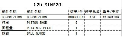 S1NP20液压泵泵配件赛克思供