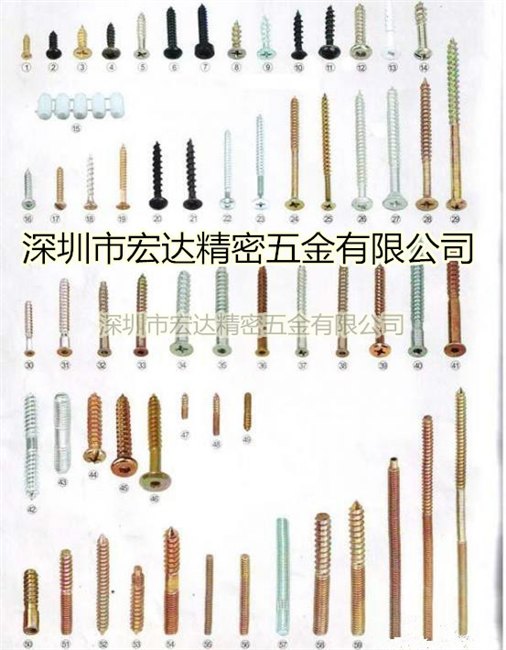 家具非标、特殊螺丝、深圳宏达非标螺丝-家具螺丝定做厂家