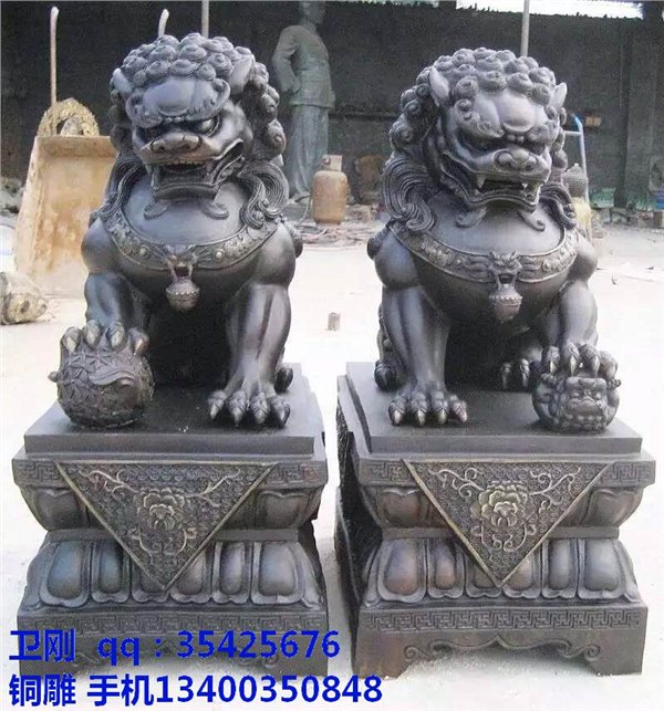 铜雕狮子厂家，铜狮子制作，铜狮子雕塑厂，铸铜狮子