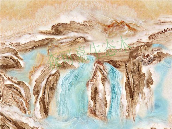 厂家直销定制森可嘉緑可木电视天花吊顶3D高分子背景墙板
