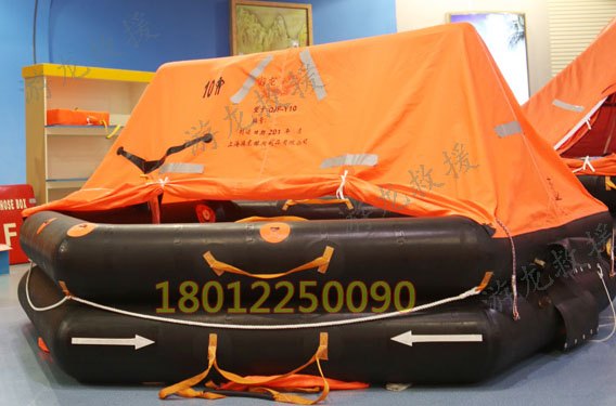 QJF-Y型气胀救生筏 渔检抛投式救生筏