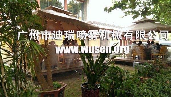 户外餐厅酒店喷雾造景系统,户外咖啡厅喷雾造景系统,户外酒楼雾森系统