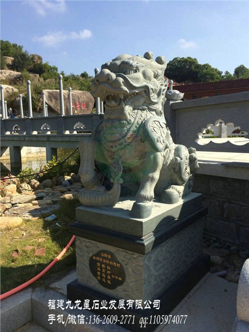 现货石雕麒麟 风水麒麟雕刻 福建石雕神兽麒麟
