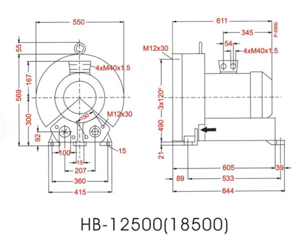 大功率高压鼓风机厂家 HB-18500