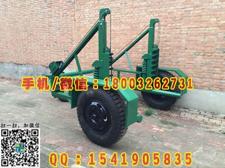 3T5T8T10T大型钢线车 液压电缆盘拖车炮车 1000轮胎