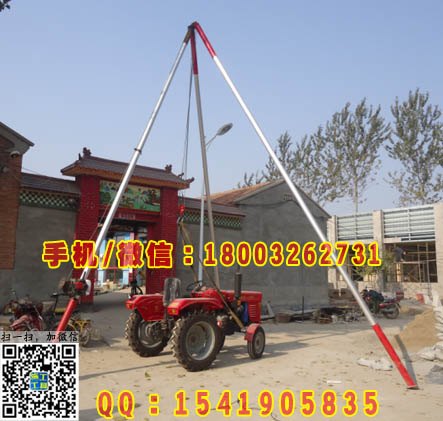 100管铝镁合金立杆机 三角扒杆 抱杆 起杆器