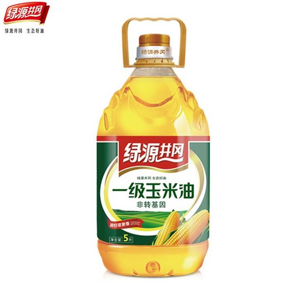 绿源井冈一级玉米油5L 物理压榨非转基因厂家直销