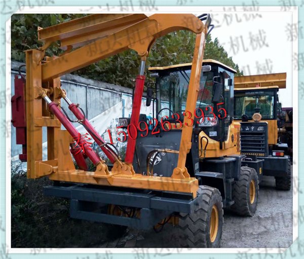 小型液压打拔桩一体机公路护栏打桩机打钻一体机高速公路护栏打桩机
