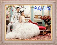 上海大幅三维立体婚纱照片