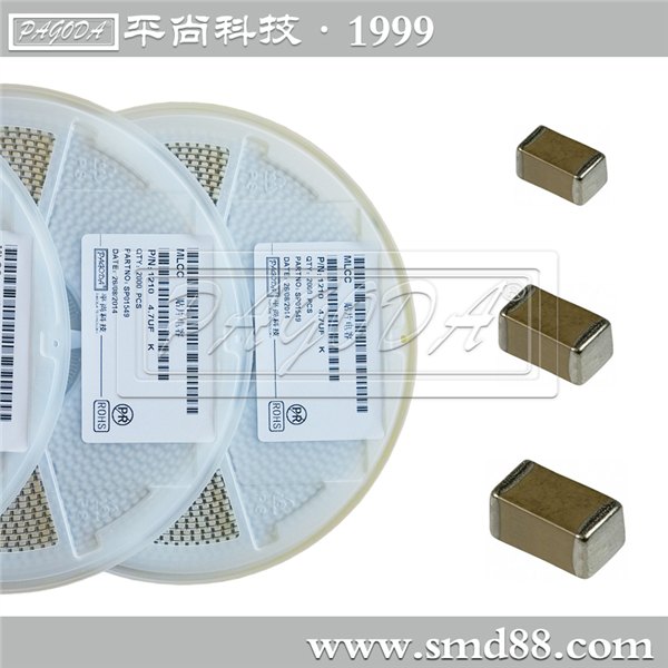 X5R材质滤波贴片电容产品,超大容量100uF