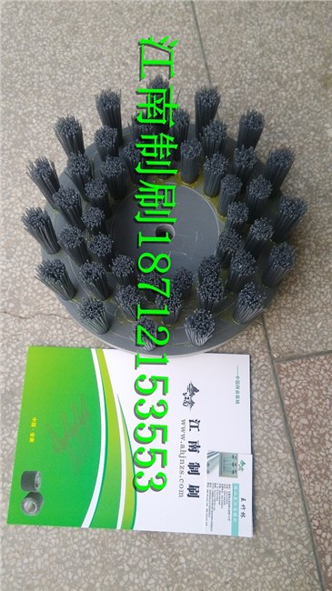 汽车铝合金轮毂去毛刺抛光圆盘刷 轮毂打磨磨料圆盘刷-潜山江南